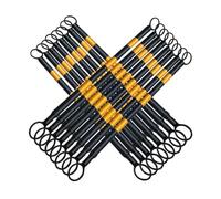 Barre conique rétractable en PVC | Barricade extensible multicolore de PCs 2-20 for la construction de routes de parking(Black and Yellow,16Pcs)