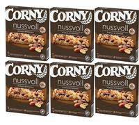 Barre Corny Pleines de Noix, Cacahuètes et Chocolat au Lait 96g, paquet de 6