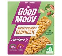 Barre Crunchy Cacahuète Bio 105 g - 4 ingrédients, riche en protéines, source d'énergie saine pour sportifs et actifs soucieux d'une nutrition équilibrée - Lot de 3