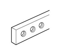 Barre cuivre à trous taraudés 12x2mm - 110A admissibles - long. 990mm