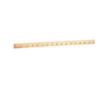 Barre cuivre plate rigide à trous taraudés section 25x4mm - 280A ou 250A admissibles - long. 990mm