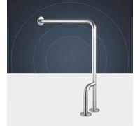 Barre D’Appui De Sécurité De Douche Robuste sans Plomb pour Baignoire, Barre D’Appui De Toilette De Salle De Bain Incurvée en Acier Inoxydable De 28 Pouces Toilette, Left, Left