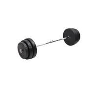 vidaXL Barre d'haltères ondulée avec plaques 90 kg Noir G 3145022