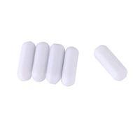 Barre D'agitation de Mélangeur D'agitateur Magnétique de PTFE de Type C de 5 Pièces, Couleur Blanche, Bâton D'aimant de Plaque D'agitation pour le Mélangeur Magnétique(C5*15mm)