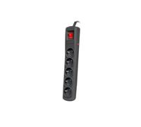 BARRE D'ALIMENTATION R5 1.5M 5X 230V PL 10A NOIR R5/15/CZ