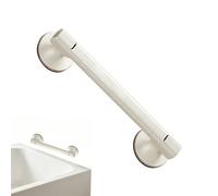 Barre d'appui à ventouse, poignée de sécurité pour salle de bain, barre de support de douche de 40 x 8,9 cm avec ventouse solide, rail d'aide au bain, poignée de sécurité antidérapante avec finition