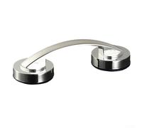 Barre d'appui à ventouse sans perçage pour salle de bain et cuisine, capacité de 5 kg, matériau ABS, pour carrelage lisse et verre, blanc (argenté)