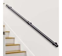 Barre d'appui antidérapante en fer forgé pour escalier - Barre de support murale - Kit de barre d'appui pour couloir - Disponible en longueurs de 1 m à 6 m pour une stabilité et une sécurité accrues.