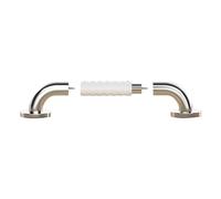 Barre d'appui antidérapante pour baignoire et douche - Rail de support en acier inoxydable 304 avec boîtier en nylon de 60 cm - Poignée d'équilibre de sécurité pour l'accessibilité de la salle de bain