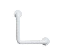 Barre D'appui avec Dissimulateur-Vis, Blanc, 60x40cm | Barre D'appui Coudée, Résistante à la, pour Toilettes