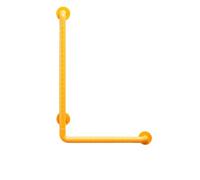 Barre D'appui avec Dissimulateur-Vis, Jaune, 38x68cm | Barre D'appui Coudée, Résistante à la, pour Toilettes