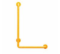 Barre D'appui avec Dissimulateur-Vis, Jaune, 58x68cm | Barre D'appui Coudée, Résistante à la, pour Toilettes
