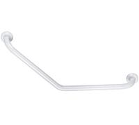 PELLET Barre d'appui coudée à 135° ASC fixations invisibles 400×400 mm Ø30 mm aluminium époxy blanc