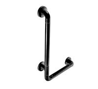 Barre D'appui Coudée, Barre D'appui En L For Douche, Barre D'appui De Salle De Bain En Acier Inoxydable Noir, Barre D'appui De Douche Avec Anneaux Lumineux(60cm)