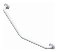 Barre d'appui coudée inox 135° 400x400 mm AKW recouvert d'époxy blanc - 01243WH-LS Blanc G