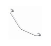 AKW Barre d'appui coudée inox 135° 400x400 mm recouvert d'époxy blanc 01243WH-LS