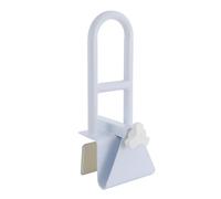 Barre d'appui de baignoire : aide à l'entrée rembourrée pour personnes âgées, blanche, idéale pour les baignoires à bord lisse ≥ 8 cm