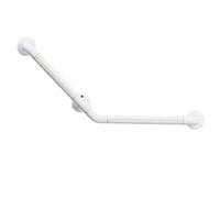 Barre D'appui De Douche, Barre D'appui Coudée à 135° En Acier Inoxydable Avec Poignée Antidérapante, Barre De Support De Main Courante De Sécurité Murale Pour Personnes âgées(Size:45*45cm,Color:Blanc)