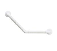Barre D'appui De Douche, Barre D'appui Coudée à 135° En Acier Inoxydable Avec Poignée Antidérapante, Barre De Support De Main Courante De Sécurité Murale Pour Personnes âgées(Size:35*35cm,Color:Blanc)
