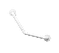 Barre D'appui De Douche Coudée À 135°,aides À La Sécurité De La Baignoire En Acier Inoxydable, Main Courante For La Salle De Bain À La Maison,peut Accrocher(White,30x30cm)