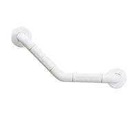Barre D'appui De Douche Coudée à 135° En Acier Inoxydable - Poignée Antidérapante, Main Courante De Sécurité Murale Pour Personnes âgées (25*25cm, Blanc)