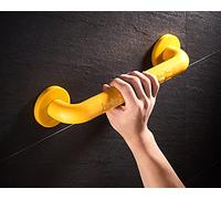 Barre d'appui de douche en acier inoxydable pour baignoire Jaune 38 cm Handicap il Barre d'appui de sécurité en nylon antidérapant pour salle de bain Aide aux personnes âgées et handicapées