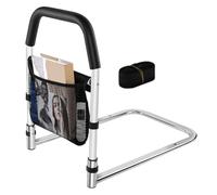 Barre d'appui de lit - 35 x 52 x 50 cm - Aide à la stabilité - Rail antidérapant - Poignée de lit pliable - Cadre robuste - Aide à la mobilité sûre pour les personnes âgées, les handicapées, les