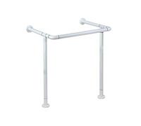 Barre d'appui de salle de bain en acier inoxydable avec support au sol, barre de sécurité antidérapante pour personnes âgées et handicapées, lavabo, porte-serviettes et support sécurisé pour un usage