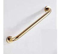 Barre d'appui de salle de bain, en laiton massif, dorée, poignée antidérapante pour douche/toilettes, pour baignoire et salle de bain (50 cm)