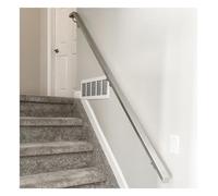 Barre d'appui de sécurité murale personnalisable en acier inoxydable pour escaliers - 1 pièce, 0,5 m à 6,1 m de long (400 cm) - Installation facile, solution de sécurité domestique