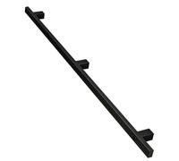 Barre d'appui de sécurité pour rampes d'escalier de 60cm 1m 120cm 1.5m 180cm 240cm 3.9m, main courante en métal noir pour escaliers, kits de mains courantes murales industrielles(390cm)