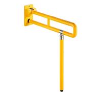Barre d'appui de toilette pliable avec pied, barre de sécurité articulée en acier inoxydable, barre d'appui de toilette rabattable et antidérapante for personnes âgées, femmes enceintes et personnes h