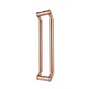 Barre D'appui Double Face, Poignée De Porte, Poignées De Porte Rondes Installation Simple, Capacité De Charge Robuste, Les Banques, Les Bureaux(Rose Gold,100cm/39.4in)