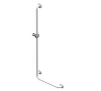 Barre d'appui douche + support douchette 450x1200 réversible blanc - AKW - 01244WH-NH