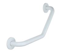 Barre d’appui en acier inoxydable recouvert d’epoxy coudée 135° 265x265mm 2 zones de fixation - GARIS - B-INOX-BR50