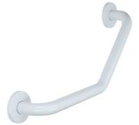 Barre d'appui en acier inoxydable recouvert d'epoxy coudée 135° 265x265mm 2 zones de fixation - GARIS - B-INOX-BR50 Noir G