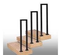 Barre d'appui en fer forgé noir en forme de U pour escaliers - Rampe d'intérieur moderne pour personnes âgées et enfants - Barre d'appui de sécurité pour l'accessibilité et le soutien