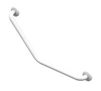 AKW Barre d'appui coudée inox 135° 400x400 mm recouvert d'époxy blanc 01243WH-LS