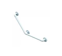 Barre d'Appui Lisse Coudée 135°, 450mm x 450mm, Blanc