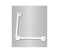 - Barre d'appui lisse renforcée coudée 90° 450x450mm blanche (Accessibilité PMR)