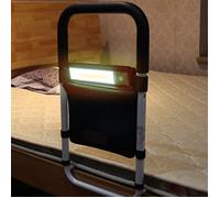 Barre d'appui lit barrière sécurisée protection poignée- FLASIDU- hauteur réglable- lampe à capteur- pochette rangement-50x30x49cm