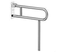 Barre d'appui murale en acier inoxydable pour toilettes - Cadre de sécurité antidérapant pour personnes âgées handicapées femmes enceintes - Rail de support pour handicap facile à replier