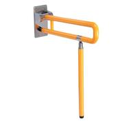 Barre D'appui Pliable For Toilettes Avec Pied, Barre De Support De Salle De Bain À Montage Mural Rabattable, Barres D'appui Rabattables, Utilisées Dans Les Écoles, Les Hôtels(Yellow,60cm)