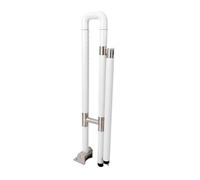 Barre d'appui Pliable pour Toilettes Poignée de Support pliante for salle bain, 60/75cm, aide à la debout, main courante toilette, barre d'appui rabattable for(White,60cm)
