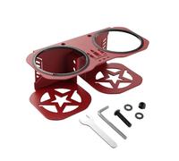 Barre d'appui pour Passager avec Porte-gobelet pour Polaris RZR 1000/800/570/200 - Convient aux Grandes Bouteilles de 18 à 40 oz (Rouge)