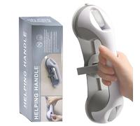 Barre d'appui pour poignée de douche, salle de bain, baignoire, baignoire avec ventouse forte pour personnes âgées, handicapées, personnes âgées pour poignée murale, gris (gris, 28 x 9 cm)