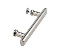 Barre d'appui pour porte de salle de bain en verre, poignée de porte de douche en acier inoxydable, finition polie, porte latérale unique, ensembles de poignées de porte-serviettes, remplacement ( Siz