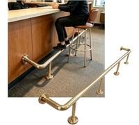 Barre d'appui pour tabourets de bar, Kit de repose-pieds avec barre en acier inoxydable, réglable multicolore 3,28 à 16,4 pieds(Champagne Gold,5.0M/16.40FT)