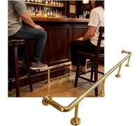 Barre d'appui pour tabourets de bar, Kit de repose-pieds en acier inoxydable for barre, multicolore, 3, à 16,4 pieds(Gold,5.0M/16.40FT)
