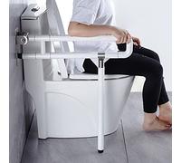 Barre d'Appui pour WC Pliable Relevable Poignée de Support De Bain Poignées Sécurité Barres Rail de Cadre Soutien De Siège De Cadre our personnes âgées et handicapées(Blanc,80cm)